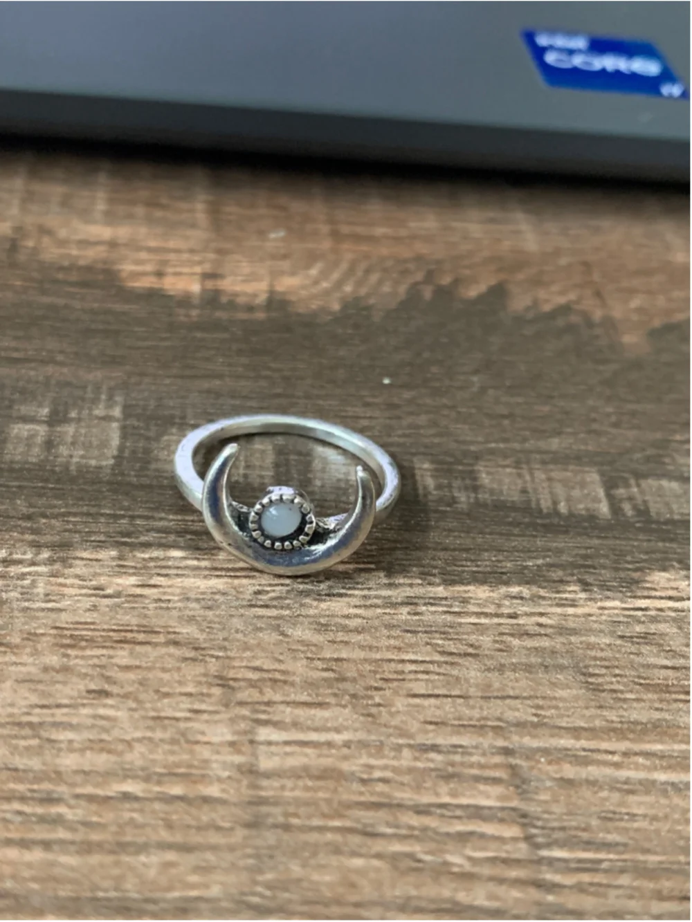 Women's Unbranded Crescent Moon Ring One Size Silver White